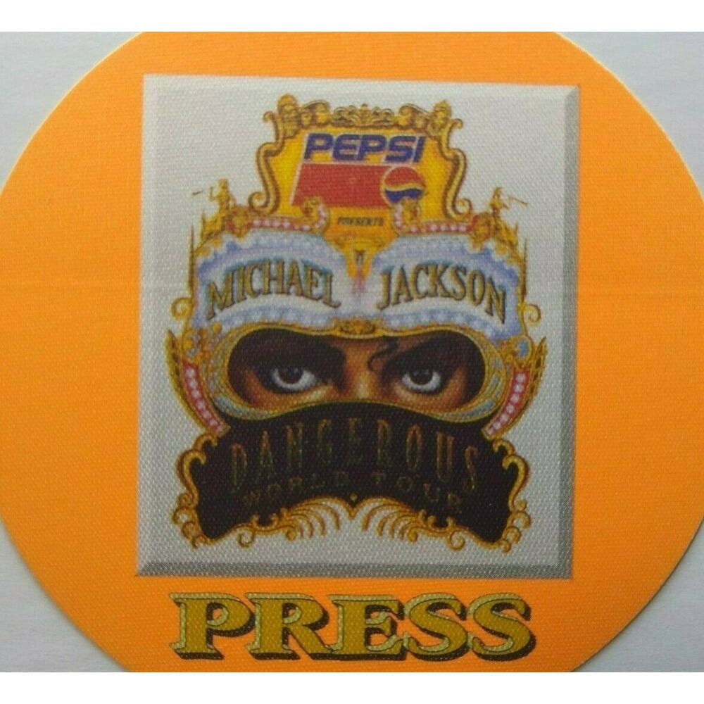 Michael Jackson Dangerous Backstage Pass Original Orange Press King Of Pop Rock